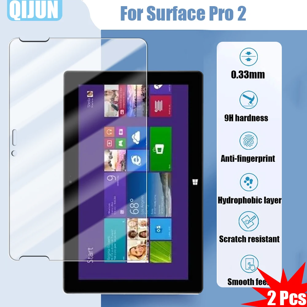 Tablet Tempered glass film For Microsoft Surface Pro 2 Explosion proof and scratch resistant waterpro Anti fingerprint 2 Pcs
Tablet Tempered glass film For Microsoft Surface Pro 2 Explosion proof and scratch resistant waterpro Anti fingerprint 2 Pcs