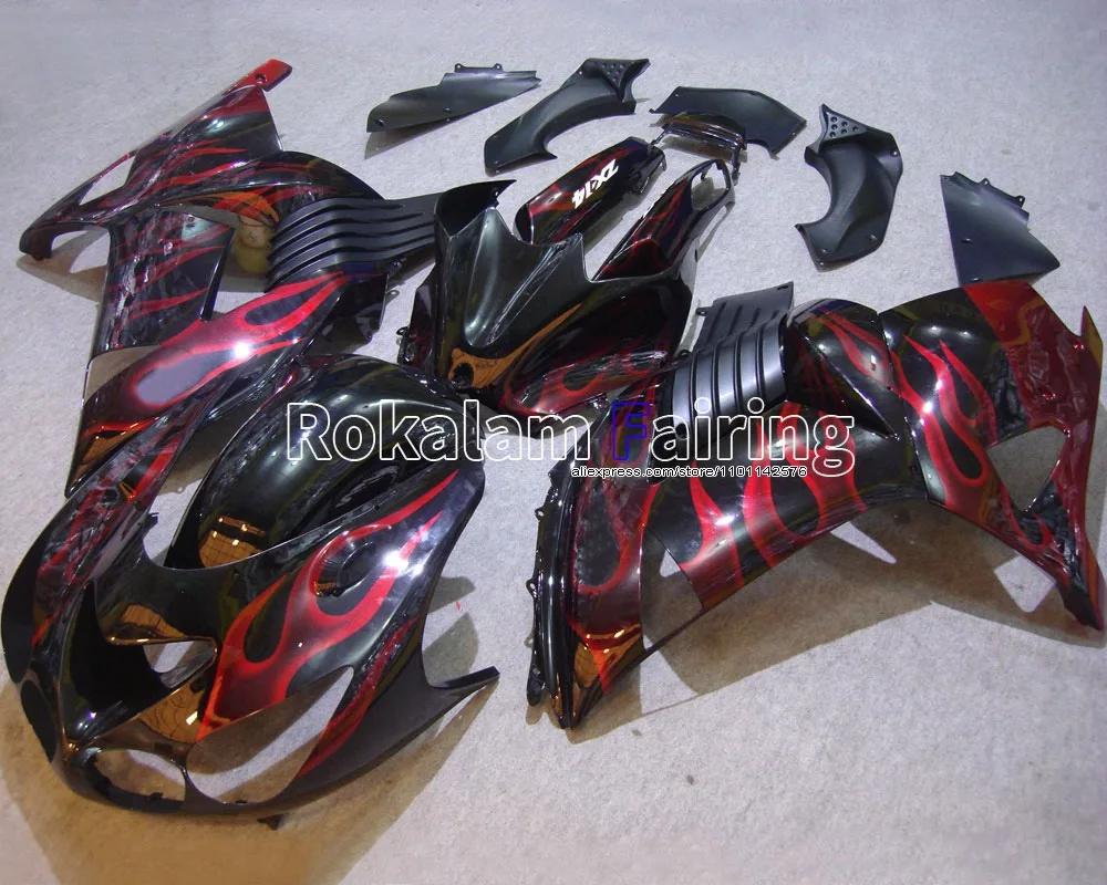 For Kawasaki Ninja ZX14R 2006-2011 ZZR 1400 fairings ZX-14R 06 07 08 09 10 11 Red Flames Bodywork (Injection molding)
For Kawasaki Ninja ZX14R 2006-2011 ZZR 1400 fairings ZX-14R 06 07 08 09 10 11 Red Flames Bodywork (Injection molding)