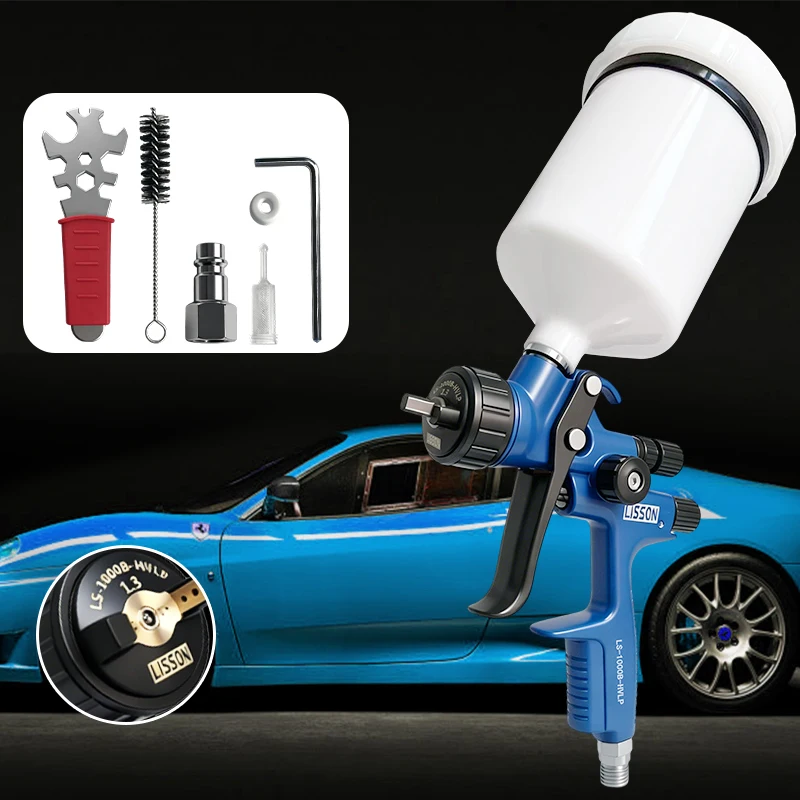 High Atomization HVLP Spray Gun 1.3mm Nozzle 600cc Cup No Orange Peel Professional Car Body Repair Paint Sprayer
High Atomization HVLP Spray Gun 1.3mm Nozzle 600cc Cup No Orange Peel Professional Car Body Repair Paint Sprayer