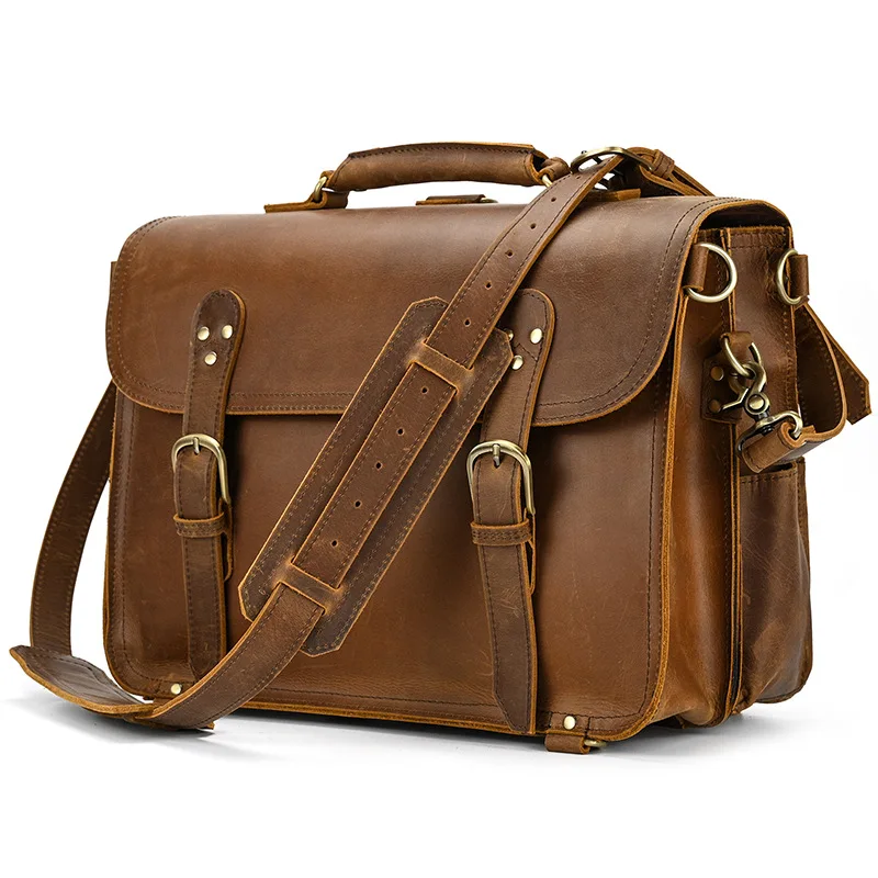 Men's genuine leather portable retro briefcase multi-functional double shoulder cowhide single shoulder messenger bag casual min
Men's genuine leather portable retro briefcase multi-functional double shoulder cowhide single shoulder messenger bag casual min