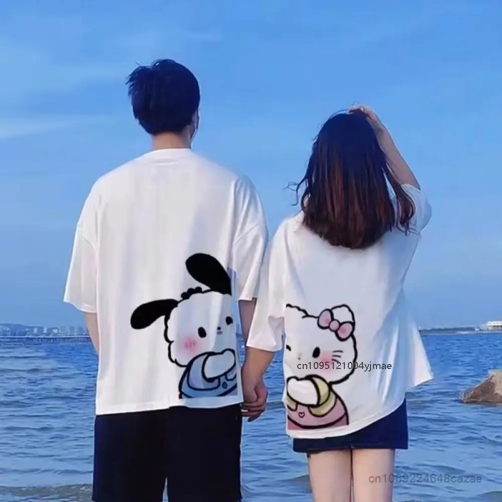 Hello Kitty New Anime Fashion Women's Tops Y2K Summer Sanrio Cute White Round Neck Tees Cartoon Printed Short Sleeve T-Shirts
Hello Kitty New Anime Fashion Women's Tops Y2K Summer Sanrio Cute White Round Neck Tees Cartoon Printed Short Sleeve T-Shirts