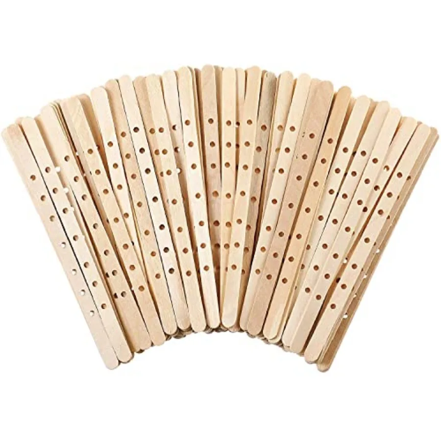 100pcs Wooden Candle Wick Holders - 3 Wick Candle Holders, Candle Making Wick Centering Tool with 7 Holes
100pcs Wooden Candle Wick Holders - 3 Wick Candle Holders, Candle Making Wick Centering Tool with 7 Holes
