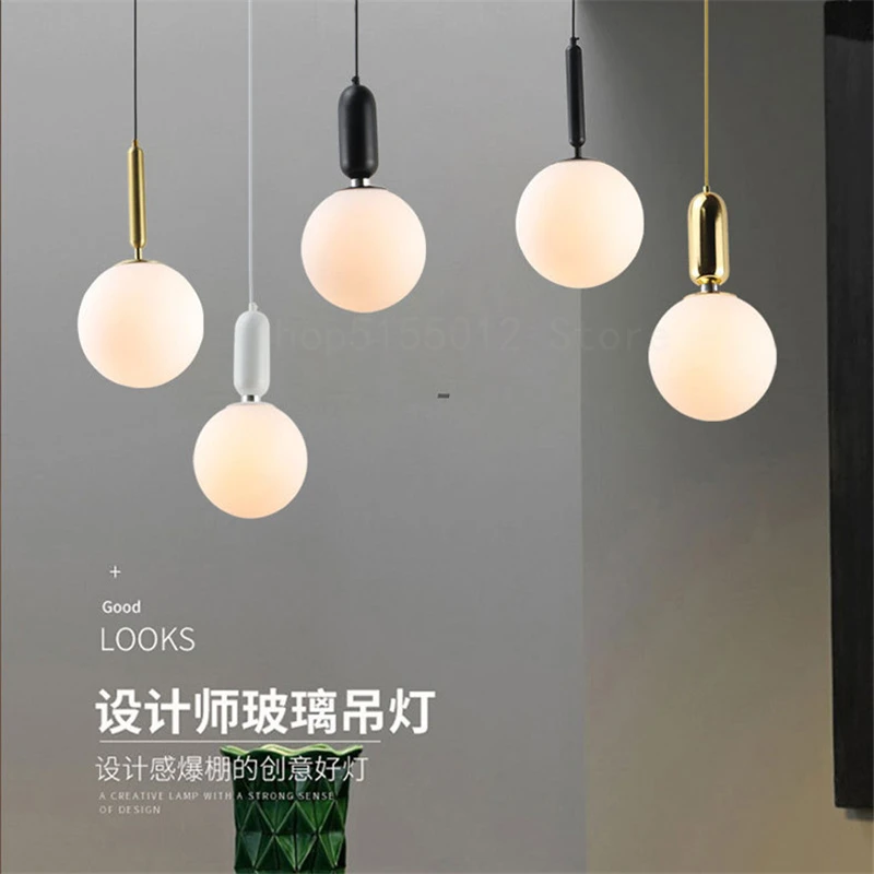 Modern Glass Ball Led Pendant Lamp Fixtures Bedside Gold Indoor Decor Kitchen Hanging LED Lights Dining Room Lighting Chandelier
Modern Glass Ball Led Pendant Lamp Fixtures Bedside Gold Indoor Decor Kitchen Hanging LED Lights Dining Room Lighting Chandelier