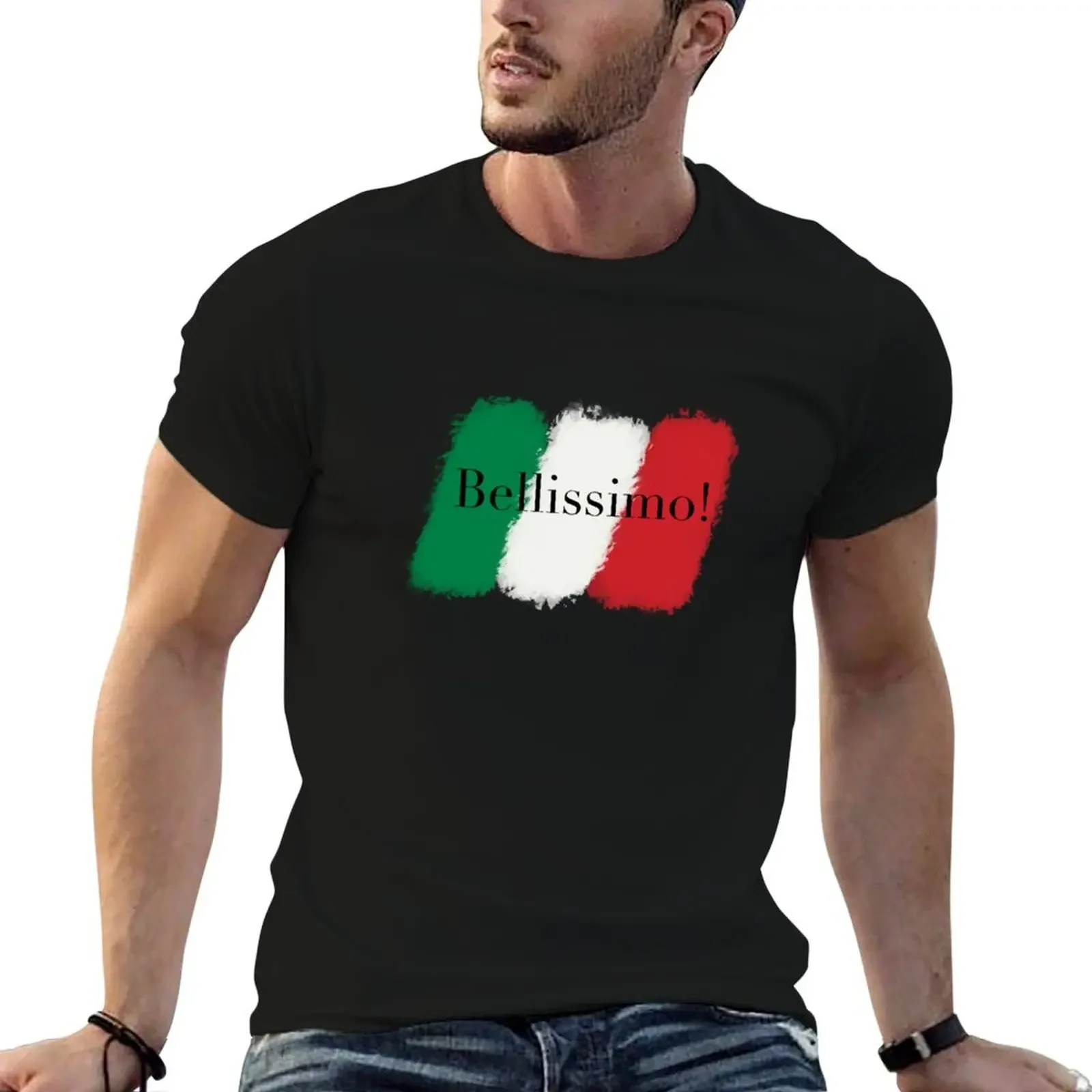 Bellissimo (Beautiful) simple Italian designer logo with Italian flag colours T-Shirt hippie clothes plus size tops men tshirt 
Bellissimo (Beautiful) simple Italian designer logo with Italian flag colours T-Shirt hippie clothes plus size tops men tshirt