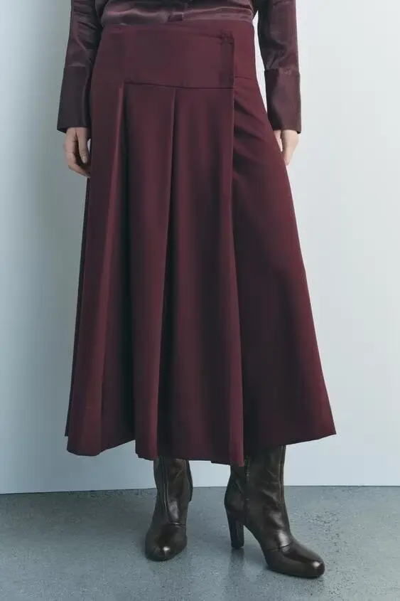 Skirt 2024 Autumn/Winter New Women's Clothing Z Classic Series Wide Fold Middle Waist Basic Versatile Midi Skirt
Skirt 2024 Autumn/Winter New Women's Clothing Z Classic Series Wide Fold Middle Waist Basic Versatile Midi Skirt