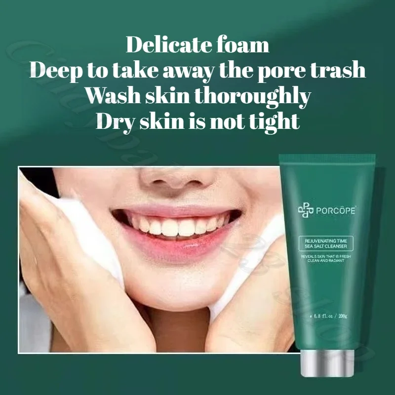 PORCOPE Sea Salt Refreshing Facial Cleanser Gently Decomposes Pore Oil Easily Remove Blackhead Brightening Facial Cleanser 200g
PORCOPE Sea Salt Refreshing Facial Cleanser Gently Decomposes Pore Oil Easily Remove Blackhead Brightening Facial Cleanser 200g