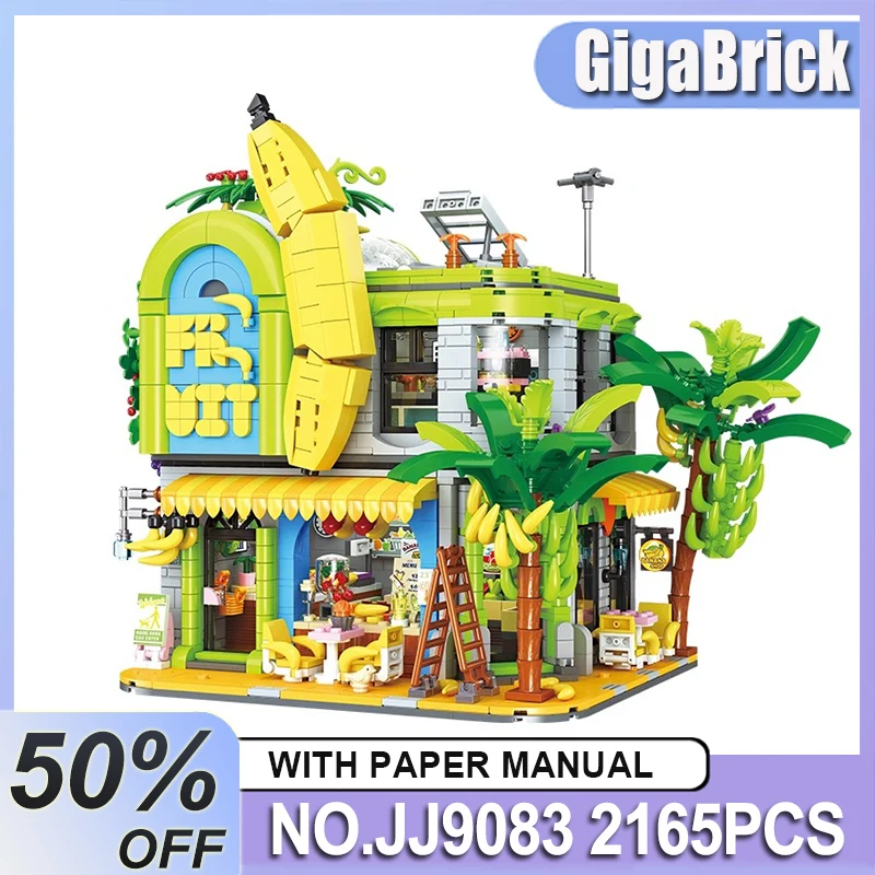 JIESTAR JJ9083 MOC Striking City Street Scene Big Banana Store Fruit Store Model Builing Blocks Puzzle DIY Toy Ghrismas Gift Kid
JIESTAR JJ9083 MOC Striking City Street Scene Big Banana Store Fruit Store Model Builing Blocks Puzzle DIY Toy Ghrismas Gift Kid