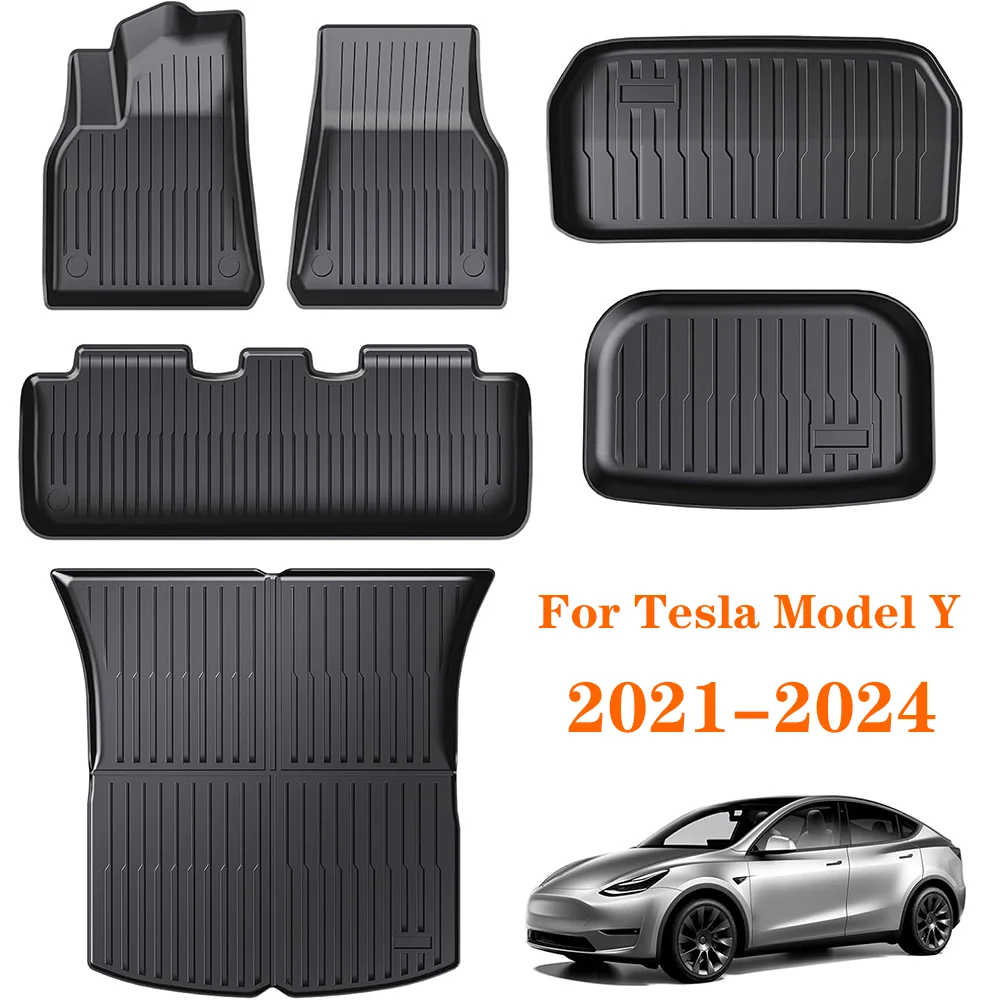Всепогодные автомобильные коврики для Tesla Model Y 2021-2024 Водонепроницаемые коврики из ТПЭ, нескользящие передние и задние вкладыши багажника — наборы из 6 шт.
Всепогодные автомобильные коврики для Tesla Model Y 2021-2024 Водонепроницаемые коврики из ТПЭ, нескользящие передние и задние вкладыши багажника — наборы из 6 шт.