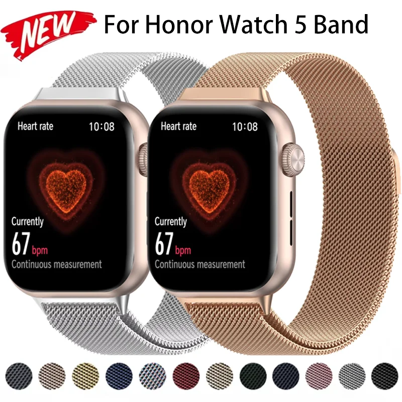 Gapless Milanese Band for Honor Watch 5 Magnetic Loop Bracelet Replaceable Straps for Huawei Honor Watch 5 Wristband Accessories
Gapless Milanese Band for Honor Watch 5 Magnetic Loop Bracelet Replaceable Straps for Huawei Honor Watch 5 Wristband Accessories