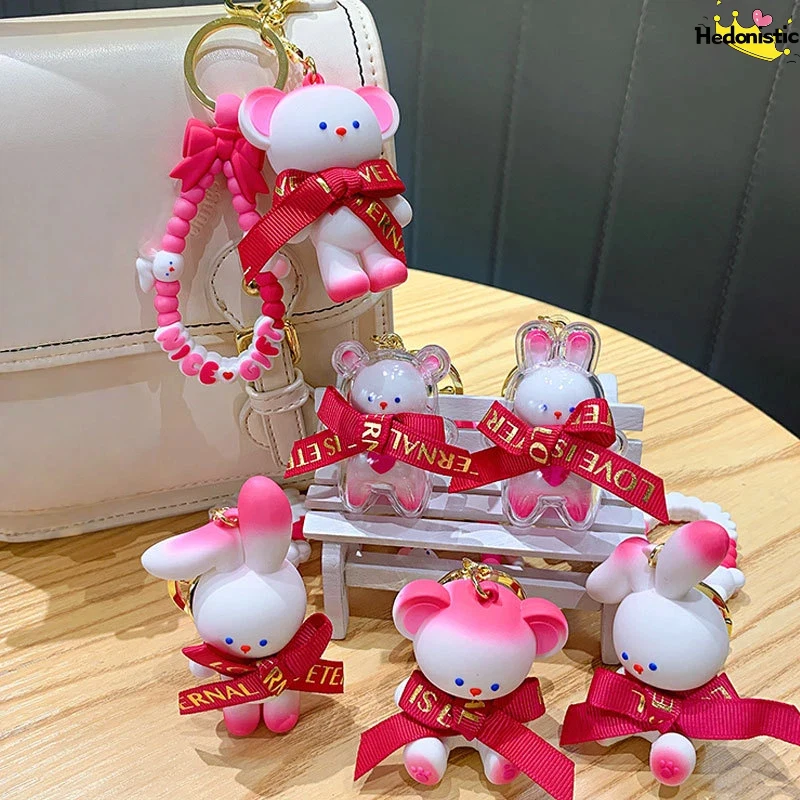 Cute Pink Rabbit And Bear Bow Keychain Cartoon Exquisite 3d Doll For Backpack Wallet Key Car Decoration Acg Pendant Holiday Gift
Cute Pink Rabbit And Bear Bow Keychain Cartoon Exquisite 3d Doll For Backpack Wallet Key Car Decoration Acg Pendant Holiday Gift