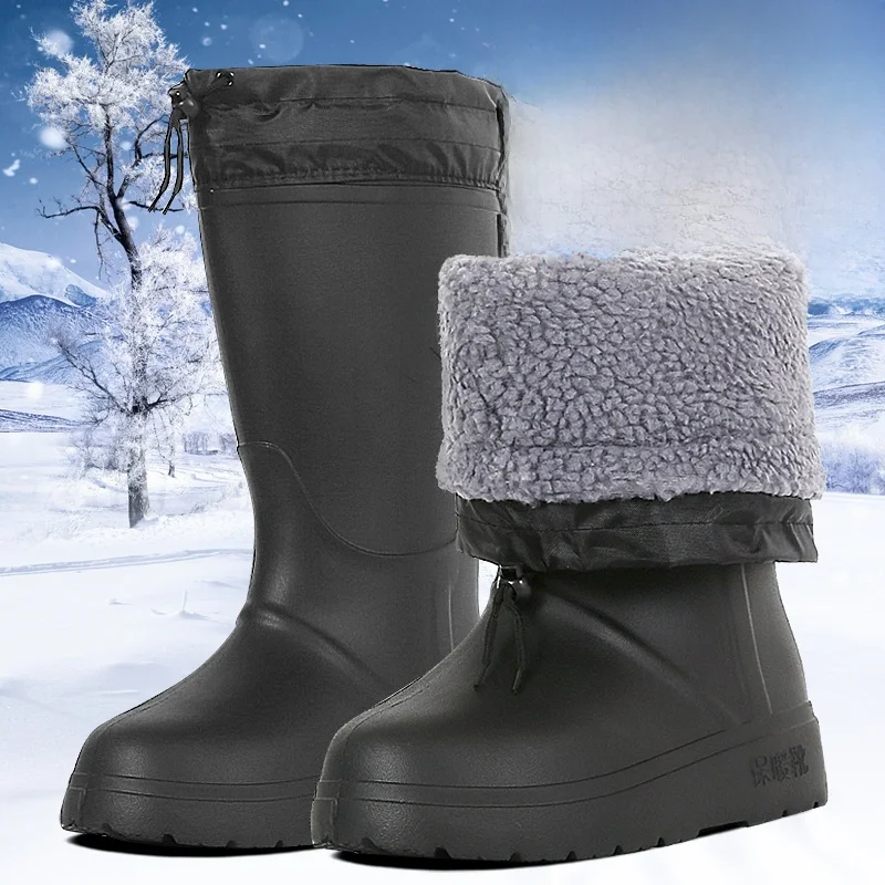 Men's Winter Waterproof Foam Rain Boots High Waist Thickened Fleece Lined Anti-slip Lightweight EVA Cotton Inserted High Top ...
Men's Winter Waterproof Foam Rain Boots High Waist Thickened Fleece Lined Anti-slip Lightweight EVA Cotton Inserted High Top ...