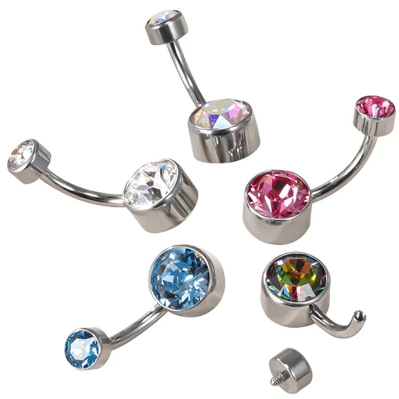 G23 Titanium Internally Thread Navel Pierc Sexy Belly Button Rings 14G Navel Body Piercing Zircon Earring Beach Jewellery Unisex
G23 Titanium Internally Thread Navel Pierc Sexy Belly Button Rings 14G Navel Body Piercing Zircon Earring Beach Jewellery Unisex