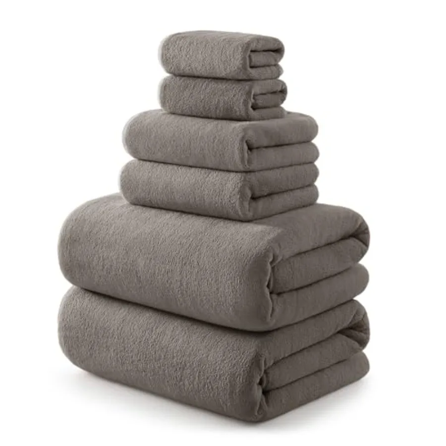6 Pcs Towel Set - 2 Bath Sheets, 2 Hand Towels, 2 Washcloths, 670GSM Ultra Soft and Highly Absorbent, Quick Dry, Bath Towel Set
6 Pcs Towel Set - 2 Bath Sheets, 2 Hand Towels, 2 Washcloths, 670GSM Ultra Soft and Highly Absorbent, Quick Dry, Bath Towel Set