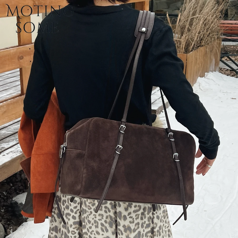 Motingsome 41 см, большая женская замшевая сумка-тоут, новинка 2026, модные дизайнерские сумки, вместительные сумки из натуральной матовой кожи
Motingsome 41 см, большая женская замшевая сумка-тоут, новинка 2026, модные дизайнерские сумки, вместительные сумки из натуральной матовой кожи