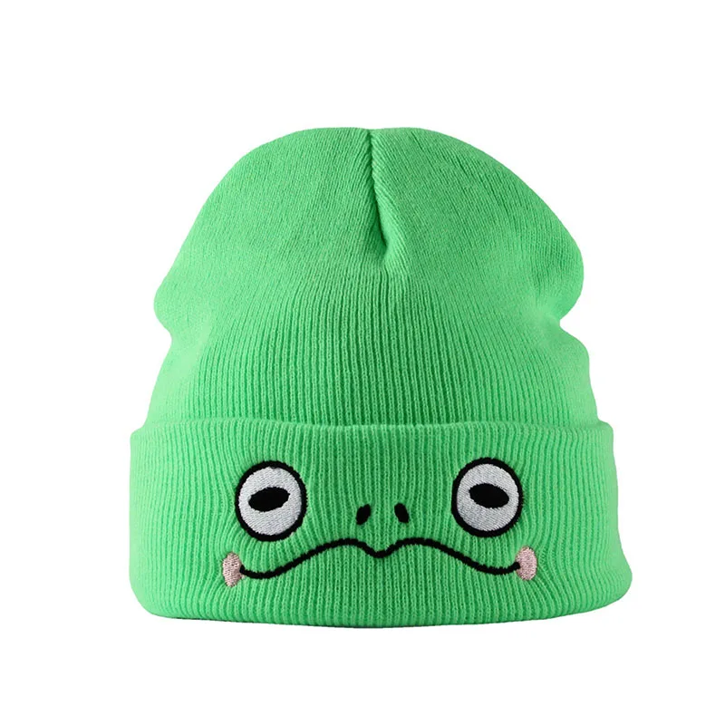 New Men's Women's Autumn And Winter Trendy Cartoon Knitted Beanie Hat With Sad Green Frog Eyes Embroidered Knitted Warm Hoodie 
New Men's Women's Autumn And Winter Trendy Cartoon Knitted Beanie Hat With Sad Green Frog Eyes Embroidered Knitted Warm Hoodie