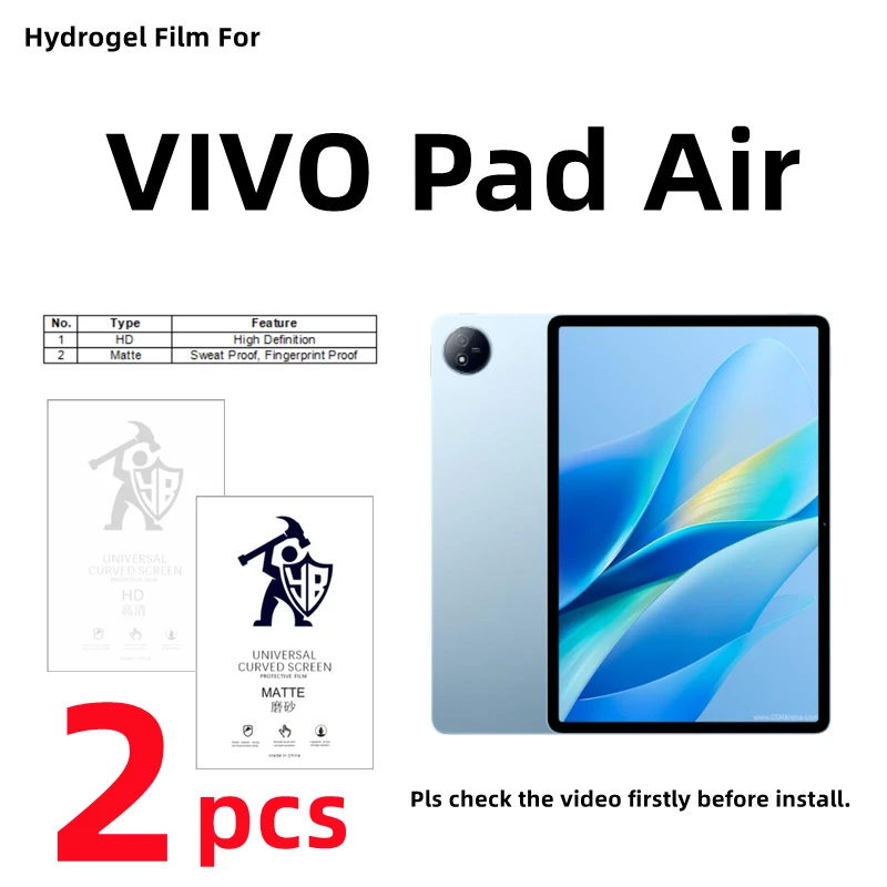 2pcs HD Hydrogel Film For VIVO Pad Air Matte Screen Protector For VIVO Pad Air Clear/Frosted Full Cover Protective Film
2pcs HD Hydrogel Film For VIVO Pad Air Matte Screen Protector For VIVO Pad Air Clear/Frosted Full Cover Protective Film
