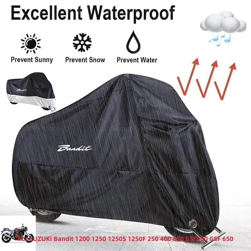 For SUZUKI Bandit 1200 1250 1250S 1250F 250 400 650 GSF650 GSF 650 Motorcycle Cover Outdoor Uv Protector Dustproof Rain Covers
For SUZUKI Bandit 1200 1250 1250S 1250F 250 400 650 GSF650 GSF 650 Motorcycle Cover Outdoor Uv Protector Dustproof Rain Covers