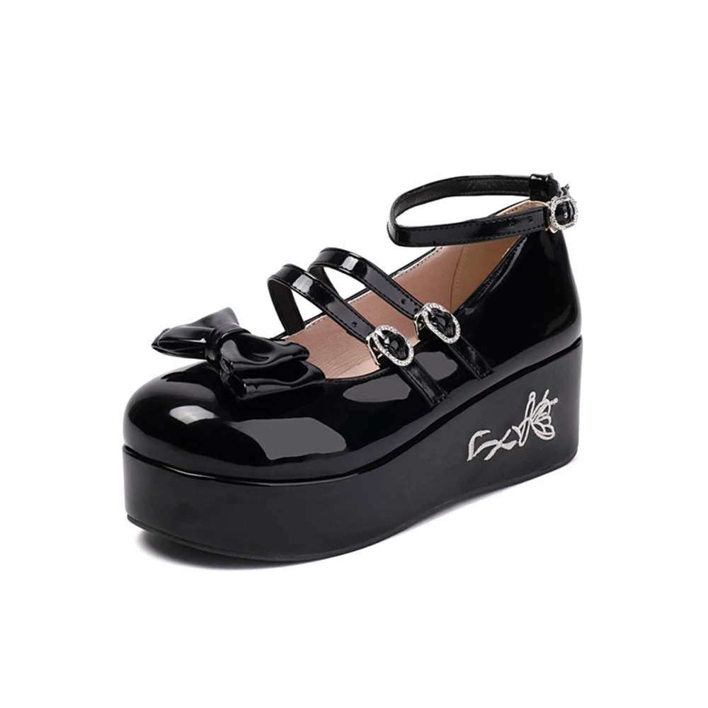 Plus Size 33-50 Kawaii Platform Mary Jane Shoes Women Double Straps Bow Buckle Ankle Strap Wedge Heel Cosplay Footwear 687
Plus Size 33-50 Kawaii Platform Mary Jane Shoes Women Double Straps Bow Buckle Ankle Strap Wedge Heel Cosplay Footwear 687