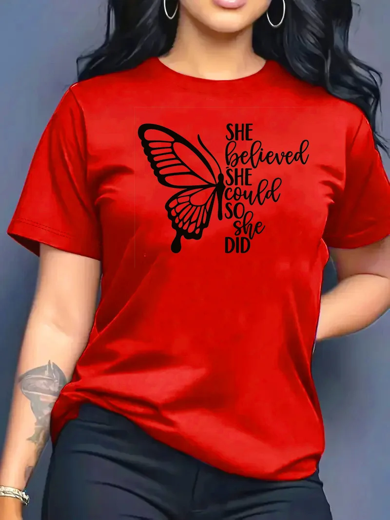 2026 Summer New Fashion Casual Loose Butterfly Print Crew Neck Short Sleeve T-Shirt Top Women Clothes
2026 Summer New Fashion Casual Loose Butterfly Print Crew Neck Short Sleeve T-Shirt Top Women Clothes