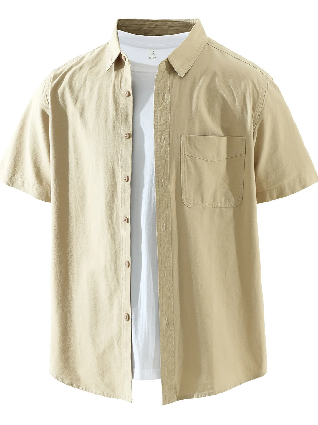 Basic Color Short Sleeve Cotton Shirt Men's Summer New Style Thin Breathable Casual Shirt Trendy Loose Fit Pocket Design
Basic Color Short Sleeve Cotton Shirt Men's Summer New Style Thin Breathable Casual Shirt Trendy Loose Fit Pocket Design