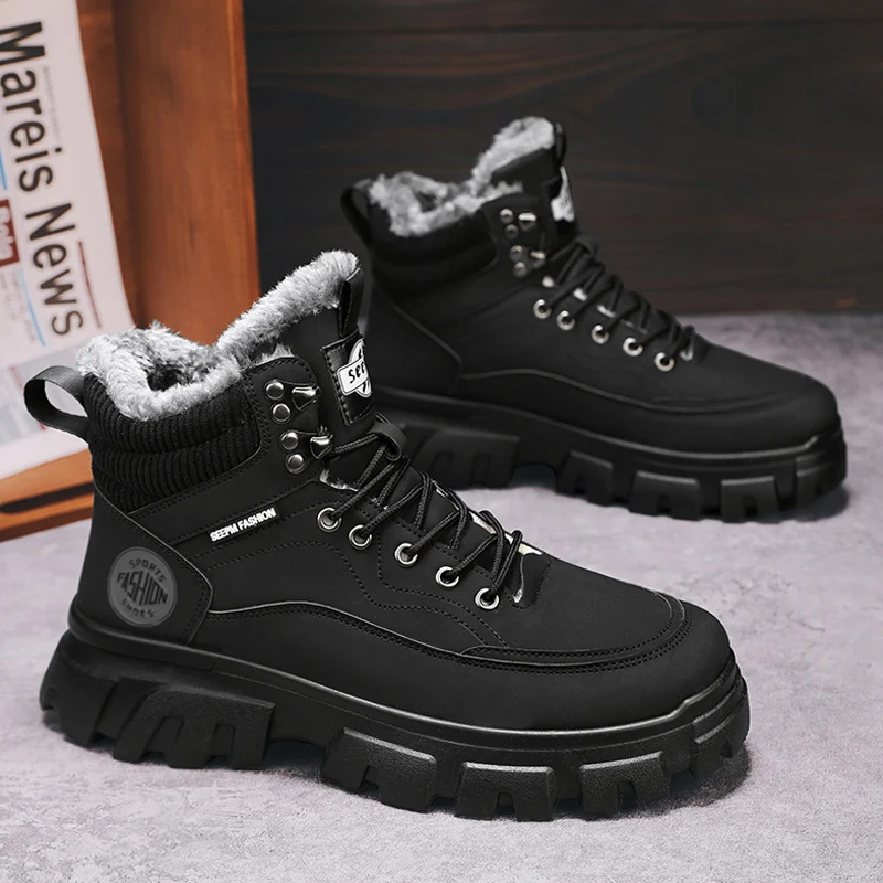 Men's Snow Boots Waterproof Non-Slip Comfortable Winter Warm Plush Lining Outdoor Ski Ankle Boots For Men
Men's Snow Boots Waterproof Non-Slip Comfortable Winter Warm Plush Lining Outdoor Ski Ankle Boots For Men
