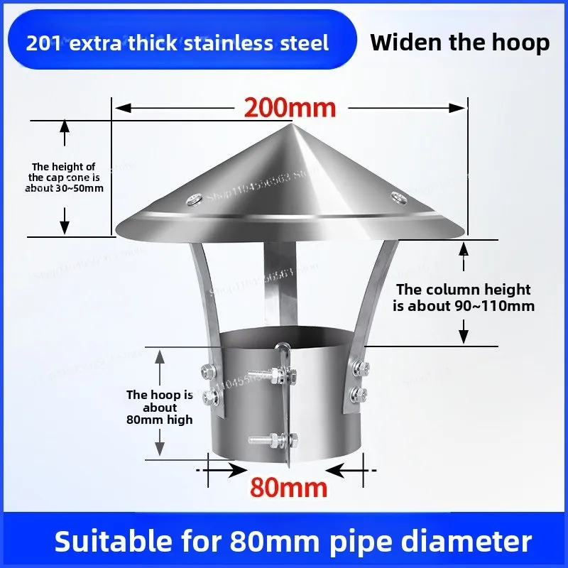 Ventilation Accessories Weatherproof Exhaust Pipe Cap Iron Chimney Cover for Home Garden
Ventilation Accessories Weatherproof Exhaust Pipe Cap Iron Chimney Cover for Home Garden