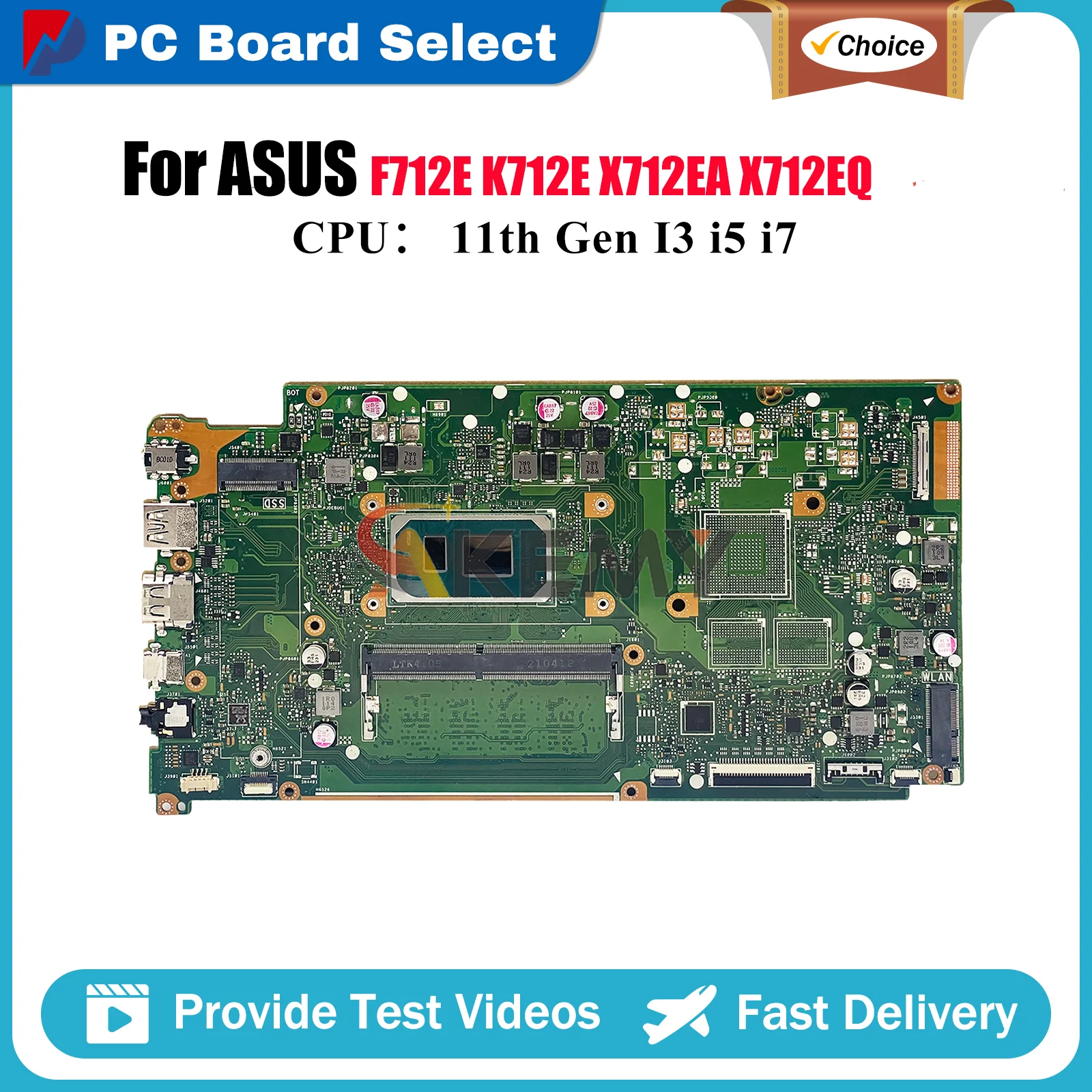 X712EA Материнская плата для ноутбука ASUS VivoBook X712E F712E X712EQ K712E X712EA Материнская плата с 11-го поколения I3 i5 i7 100% tests OK stk
X712EA Материнская плата для ноутбука ASUS VivoBook X712E F712E X712EQ K712E X712EA Материнская плата с 11-го поколения I3 i5 i7 100% tests OK stk