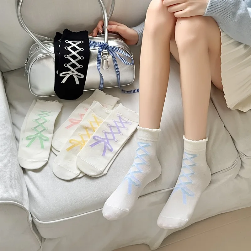 Women's Socks Spring Summer Breathable New Hand-painted Bow Straight Socks Imple Fashion Trend Solid Color Cotton Sock Wholesale
Women's Socks Spring Summer Breathable New Hand-painted Bow Straight Socks Imple Fashion Trend Solid Color Cotton Sock Wholesale