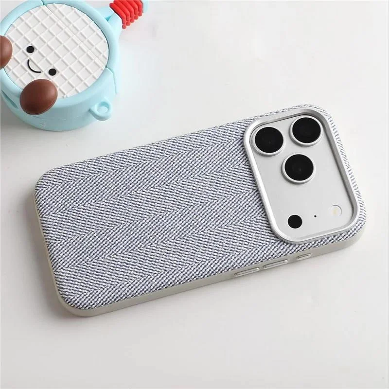 For Magsafe Business Woven Fabric Texture Phone Case For iPhone 17 Pro Max 15 16 Alloy Lens Wireless Charge Accessories Cover
For Magsafe Business Woven Fabric Texture Phone Case For iPhone 17 Pro Max 15 16 Alloy Lens Wireless Charge Accessories Cover
