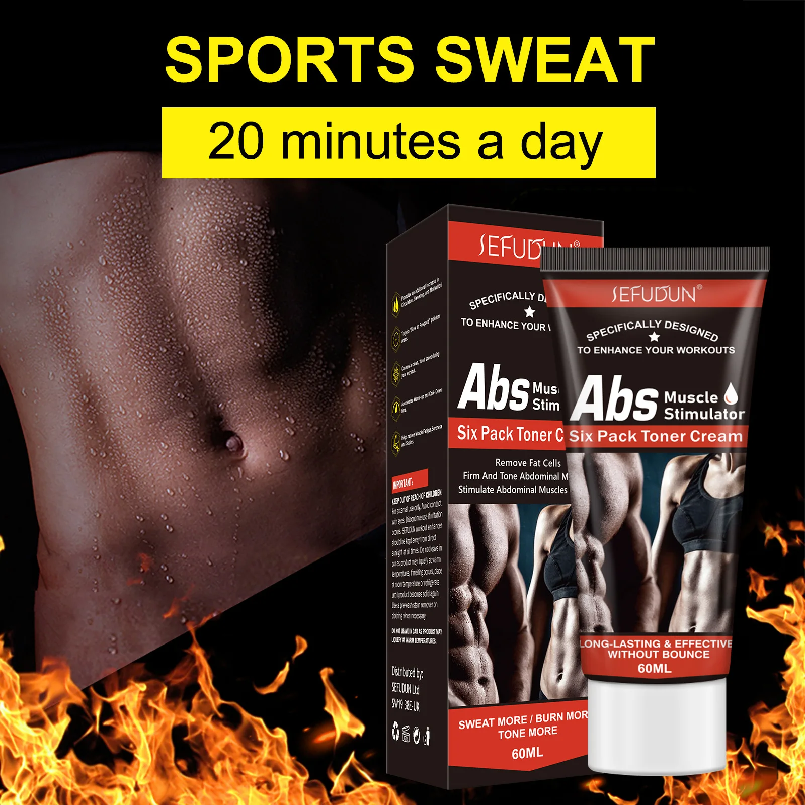 SEFUDUN Abdominal Muscle Cream Heat Cream Firming Abdominal Muscle Fitness Plasticity Male and Female Abdominal Muscle Cream
SEFUDUN Abdominal Muscle Cream Heat Cream Firming Abdominal Muscle Fitness Plasticity Male and Female Abdominal Muscle Cream