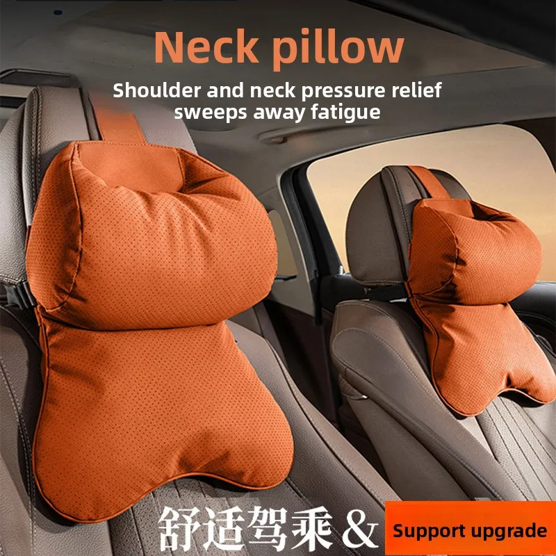 Car headrest neck pillow, genuine leather comfortable driving seat cushion, neck support pillow for cars
Car headrest neck pillow, genuine leather comfortable driving seat cushion, neck support pillow for cars