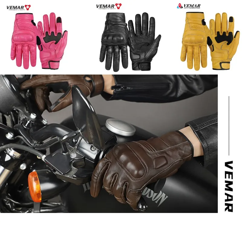 Motocross Gloves for Men Motorcycle Accessories Biker Riding Genuine Leather Cowhide Women Retro Bicycle Moto Gloves
Motocross Gloves for Men Motorcycle Accessories Biker Riding Genuine Leather Cowhide Women Retro Bicycle Moto Gloves