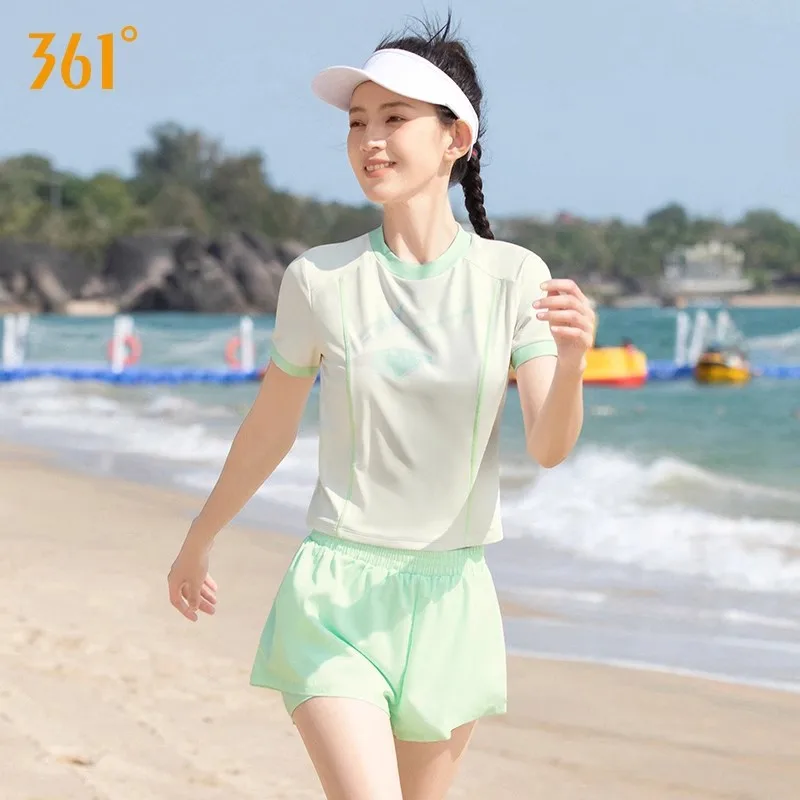 361°Women Two Pieces Professional Water Sports Push Up SwimWear Athletic Short Sleeve Shirt+Trunks Quick-Drying Bathing Suit
361°Women Two Pieces Professional Water Sports Push Up SwimWear Athletic Short Sleeve Shirt+Trunks Quick-Drying Bathing Suit