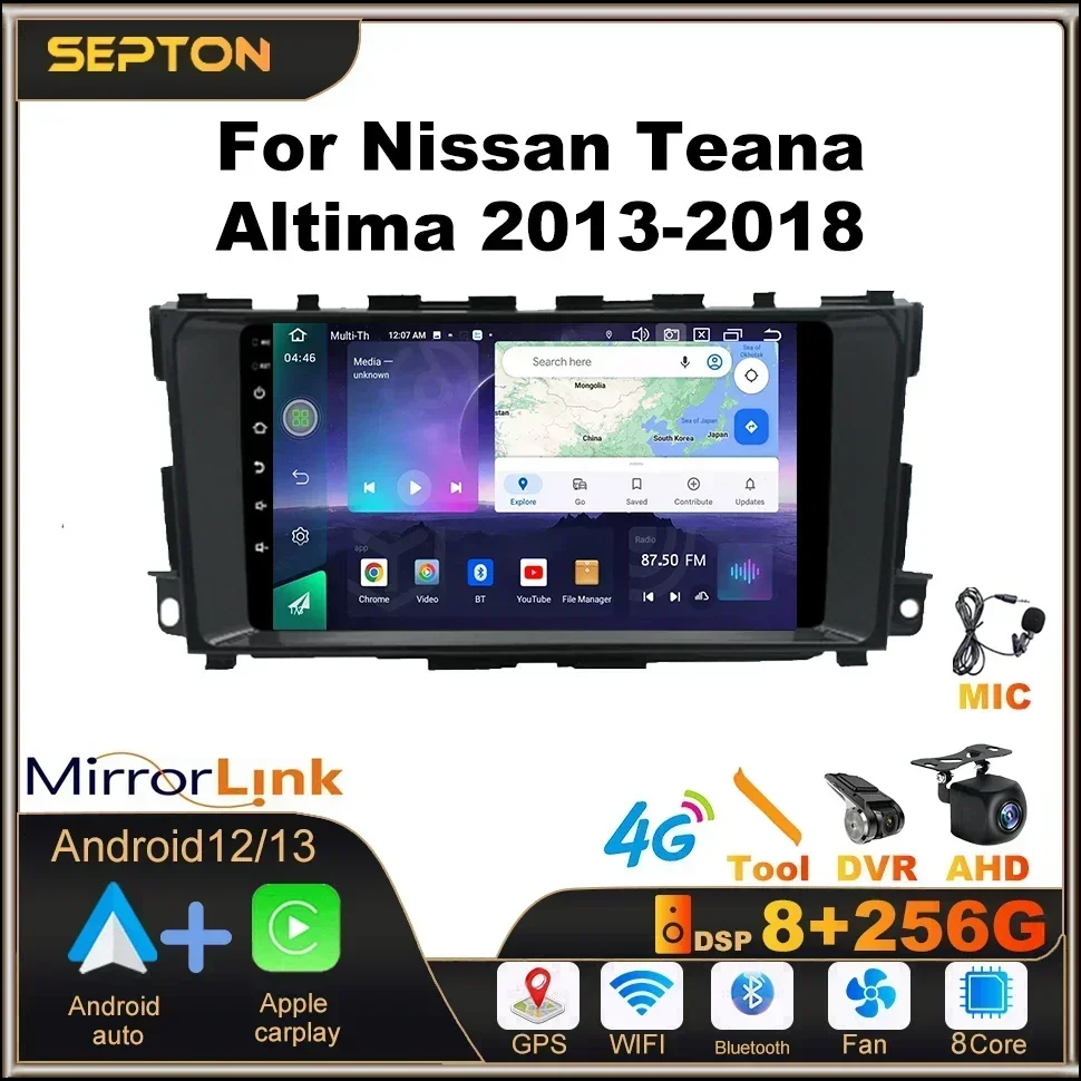SEPTON Android Multimedia Player Car Radio for Nissan Teana Altima 2013-2018 Multimedia Player Wifi Carplay 8core WIFI BT Audio
SEPTON Android Multimedia Player Car Radio for Nissan Teana Altima 2013-2018 Multimedia Player Wifi Carplay 8core WIFI BT Audio