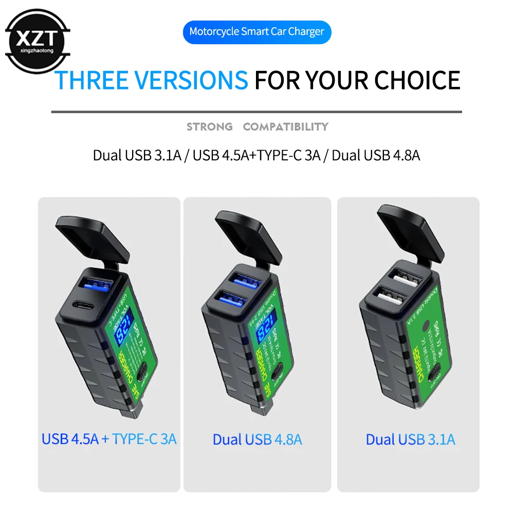 3.1A/4.8A TYPE-C Motorcycle USB Charger SAE to USB Type-C Voltmeter ON/Off Switch Waterproof Quick Disconnect Plug Motorcyles
3.1A/4.8A TYPE-C Motorcycle USB Charger SAE to USB Type-C Voltmeter ON/Off Switch Waterproof Quick Disconnect Plug Motorcyles