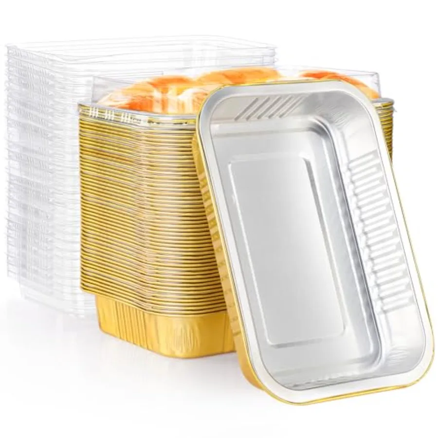 Creme Brulee Ramekins Disposable, 50pcs Aluminum Foil Mini Cake Bread Pans, Muffin Baking Cups with Lids for Baking, Square Cup
Creme Brulee Ramekins Disposable, 50pcs Aluminum Foil Mini Cake Bread Pans, Muffin Baking Cups with Lids for Baking, Square Cup