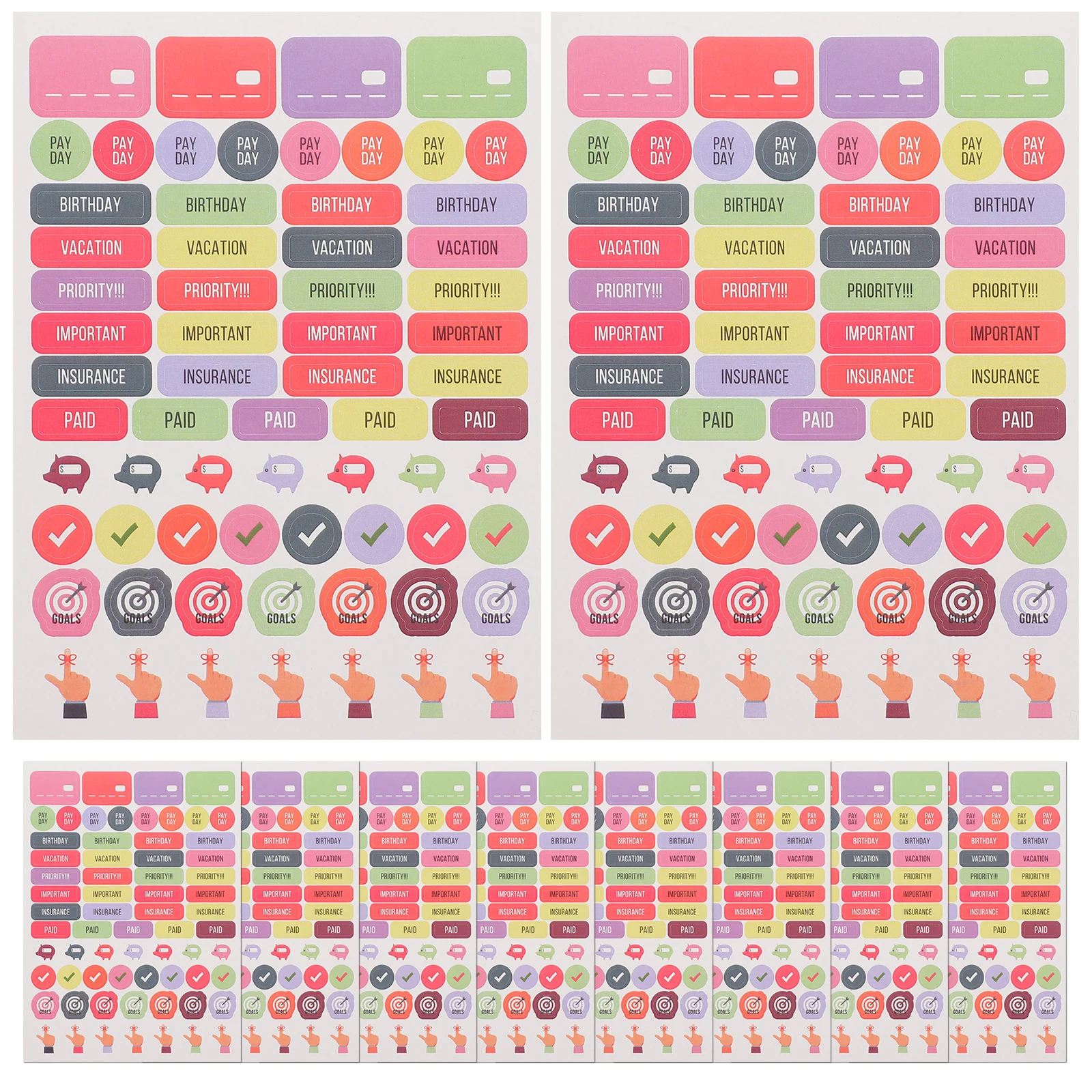 660pcs Label Decorative Paper Planner Stickers Scrapbook Notebooks Gift Tags Self-Adhesive Diy Decoration Budget Chart Planner
660pcs Label Decorative Paper Planner Stickers Scrapbook Notebooks Gift Tags Self-Adhesive Diy Decoration Budget Chart Planner