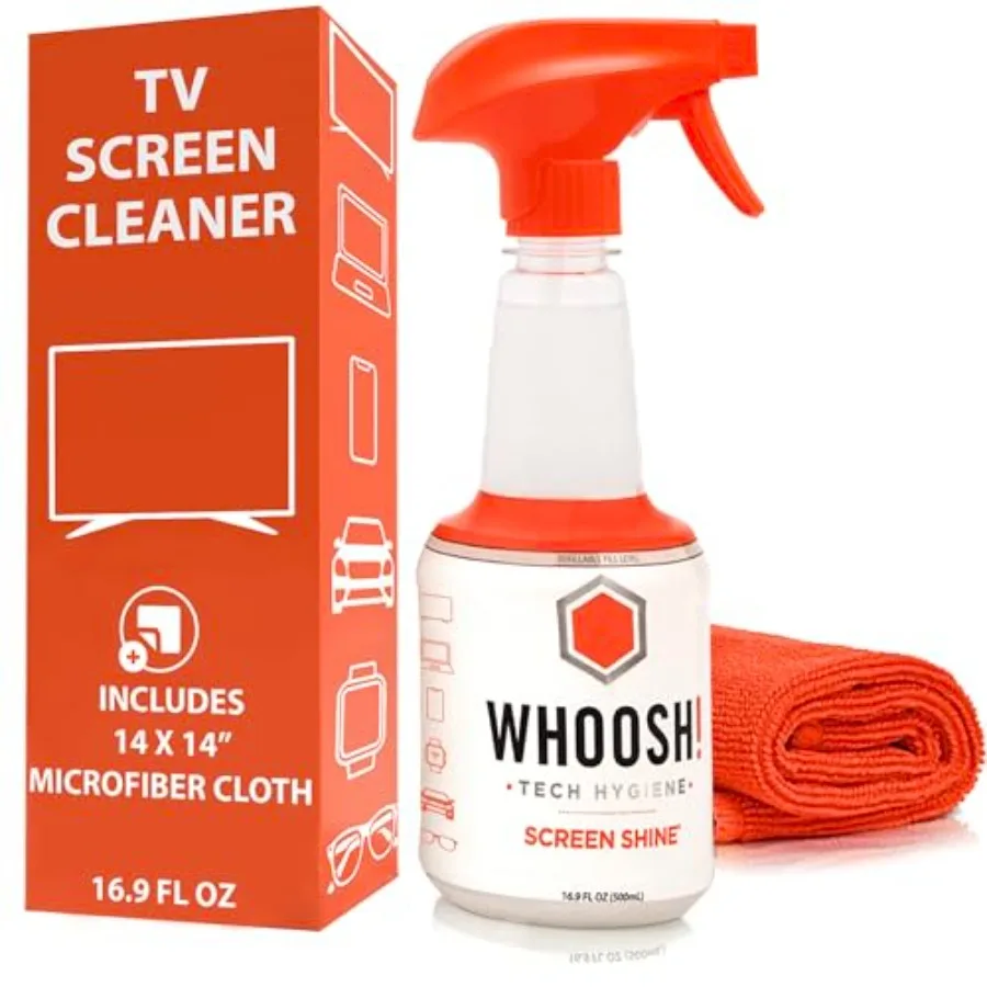 Pro Refillable TV Screen Cleaner and Microfiber Cloth - Streak-Free Cleaner for at Screens, OLED, LCD, Smart TV, Monitors - Non
Pro Refillable TV Screen Cleaner and Microfiber Cloth - Streak-Free Cleaner for at Screens, OLED, LCD, Smart TV, Monitors - Non