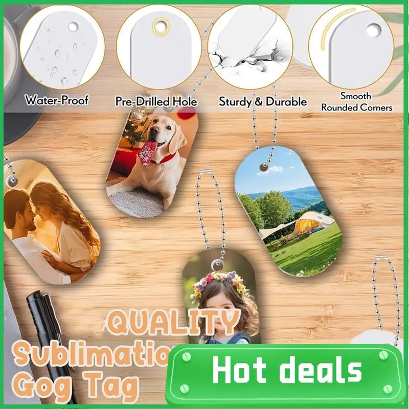 AC62-Sublimation Dog Tags Blanks 48 Pcs Aluminum Sublimation Dog Tag Chain Necklace Double Sided Dog Tags Oval For Pets
AC62-Sublimation Dog Tags Blanks 48 Pcs Aluminum Sublimation Dog Tag Chain Necklace Double Sided Dog Tags Oval For Pets