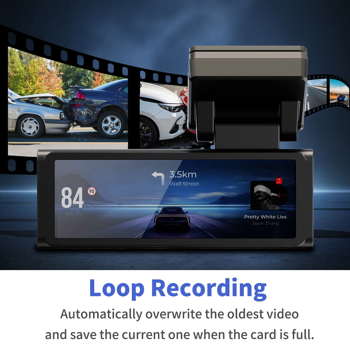 Dual-Lens Dash Cam 4K UHD Recording Car Camera Video Recorder 360-degree Rotation Built-in Wi-Fi Room Black Box with Rear View
Dual-Lens Dash Cam 4K UHD Recording Car Camera Video Recorder 360-degree Rotation Built-in Wi-Fi Room Black Box with Rear View