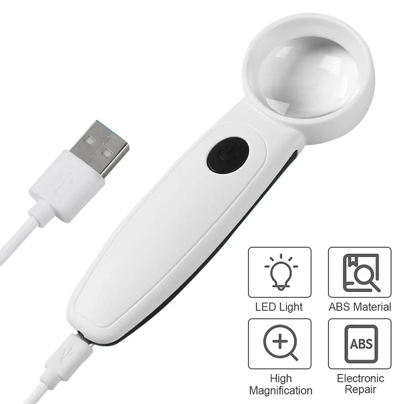40X USB перезаряжаемое ручное увеличительное стекло, увеличительное стекло, увеличительное стекло для чтения штампов, ювелирных изделий, линзы 37 мм
40X USB перезаряжаемое ручное увеличительное стекло, увеличительное стекло, увеличительное стекло для чтения штампов, ювелирных изделий, линзы 37 мм