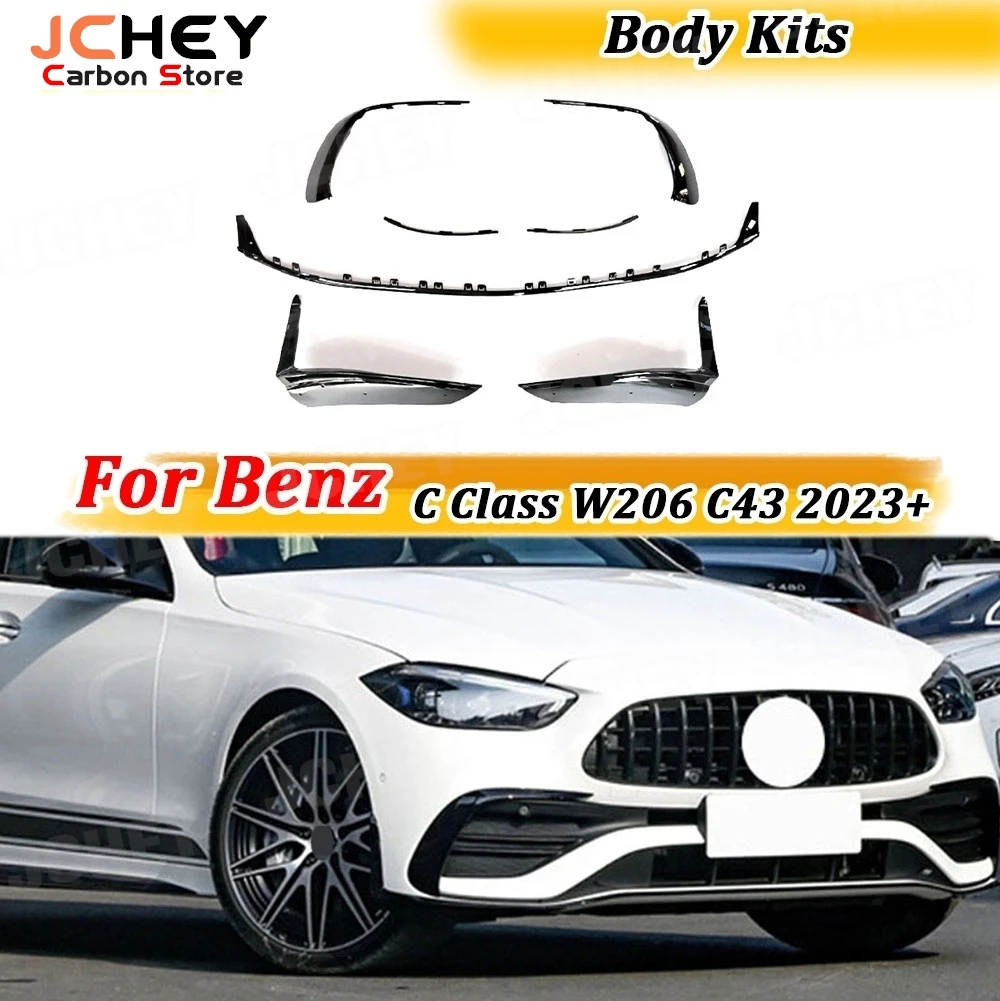JCHEY Front Bumper Lip Spoiler Flap Canards Car Bumper Splitter Trim Cover for Benz C Class W206 C43 For AMG Sport 2023+
JCHEY Front Bumper Lip Spoiler Flap Canards Car Bumper Splitter Trim Cover for Benz C Class W206 C43 For AMG Sport 2023+