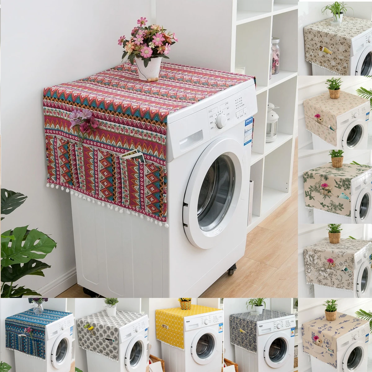 Geometric Rhombus Dust Covers Microwave Oven Refrigerator Single Door Refrigerator Dust Cover Drum Washing Machine Cover Cloth
Geometric Rhombus Dust Covers Microwave Oven Refrigerator Single Door Refrigerator Dust Cover Drum Washing Machine Cover Cloth