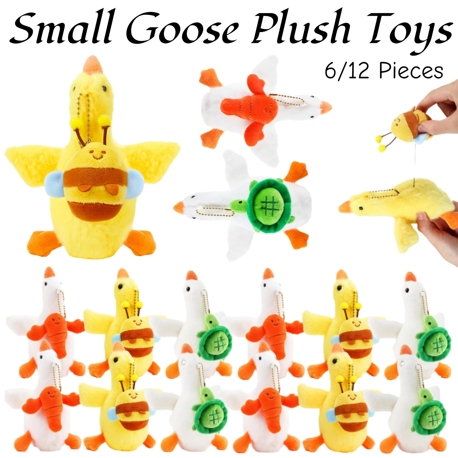 Набор из 6/12 маленьких плюшевых гусей, 6,5 дюймов, для подарков на День святого Валентина, вечеринок, для студентов, на день рождения, для классных комнат
Набор из 6/12 маленьких плюшевых гусей, 6,5 дюймов, для подарков на День святого Валентина, вечеринок, для студентов, на день рождения, для классных комнат