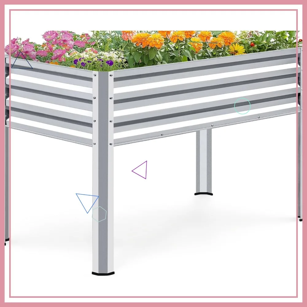 Большая приподнятая садовая кровать с ножками, приподнятый ящик для цветов 48x24x30 дюймов для заднего двора, патио, балкона, вместимость 400 фунтов
Большая приподнятая садовая кровать с ножками, приподнятый ящик для цветов 48x24x30 дюймов для заднего двора, патио, балкона, вместимость 400 фунтов