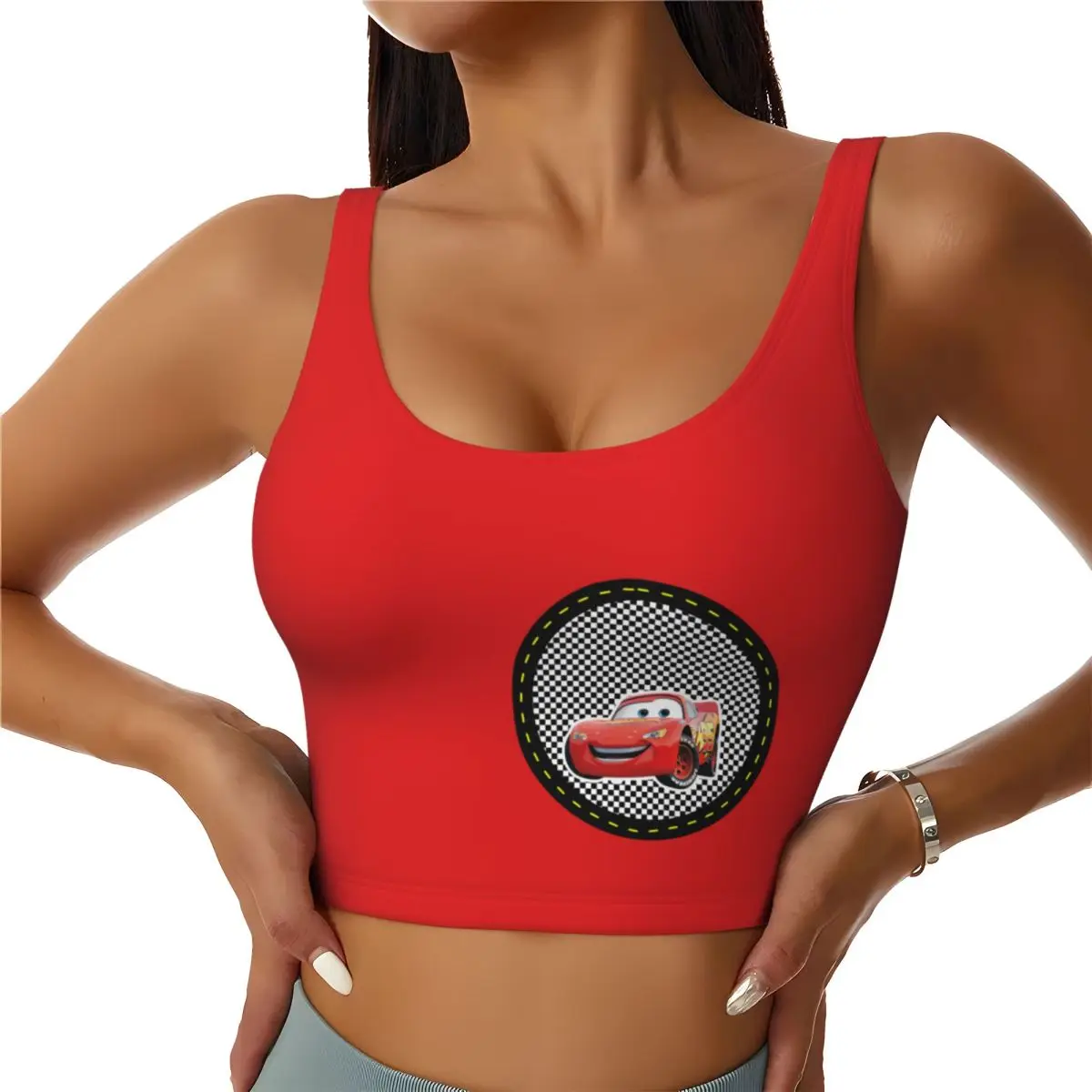 Custom Retro Lightning McQueen High Impact Sports Bras Women Cartoon Seamless Workout Running Crop Tank Tops 
Custom Retro Lightning McQueen High Impact Sports Bras Women Cartoon Seamless Workout Running Crop Tank Tops