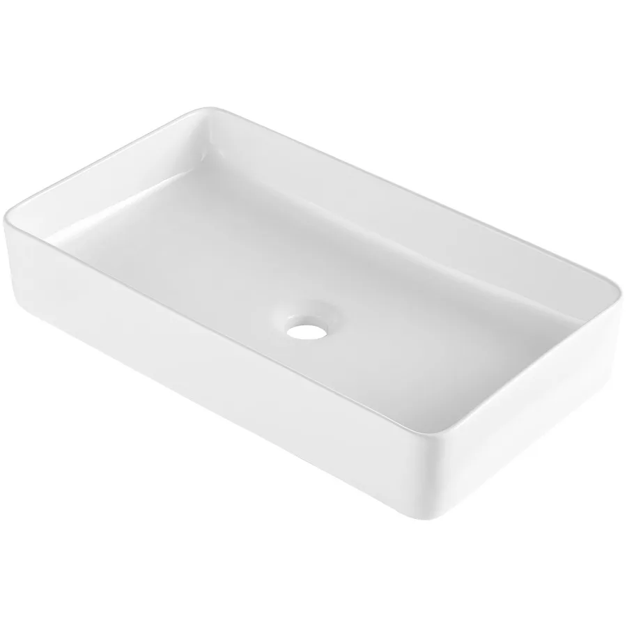 Rectangle Vessel Sink RS1061B 24 x 13.8 x 4.4 inch Ceramic White 1
Rectangle Vessel Sink RS1061B 24 x 13.8 x 4.4 inch Ceramic White 1