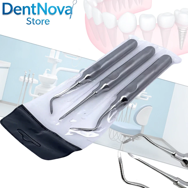3Pcs Teeth Extraction Tooth Extracting Forceps Curved Root Lift Elevator Stainless Steel Dental Tools
3Pcs Teeth Extraction Tooth Extracting Forceps Curved Root Lift Elevator Stainless Steel Dental Tools