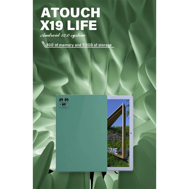 ATOUCH Tablet PC X19 Life 10.1 Inch Android 12.0 8GB+512GB 10000 mAh Front 13.0M Back 16.0M WiFi
ATOUCH Tablet PC X19 Life 10.1 Inch Android 12.0 8GB+512GB 10000 mAh Front 13.0M Back 16.0M WiFi