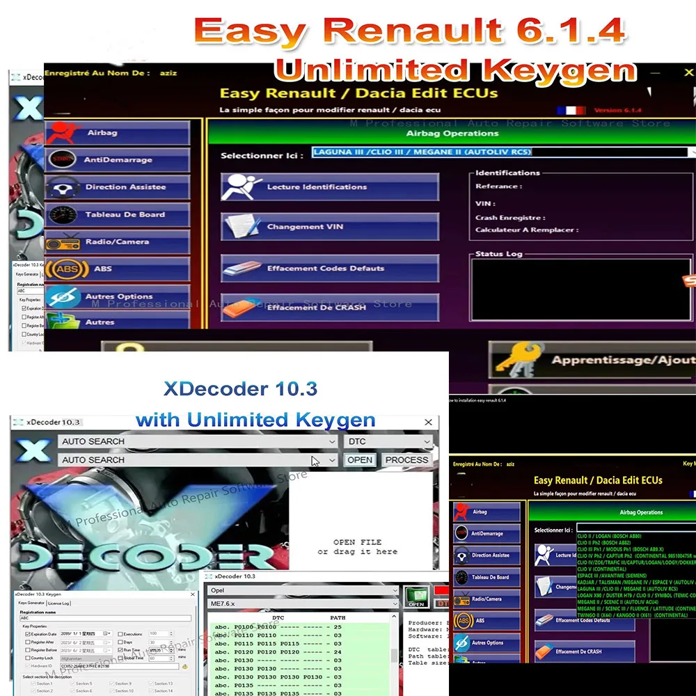 Renault Software Lite 6.1.4 for Renault ECU Programmer+XDecoder 10.3 DTC ClearerTC Off Elimination Disable Error Off DTCRemover
Renault Software Lite 6.1.4 for Renault ECU Programmer+XDecoder 10.3 DTC ClearerTC Off Elimination Disable Error Off DTCRemover